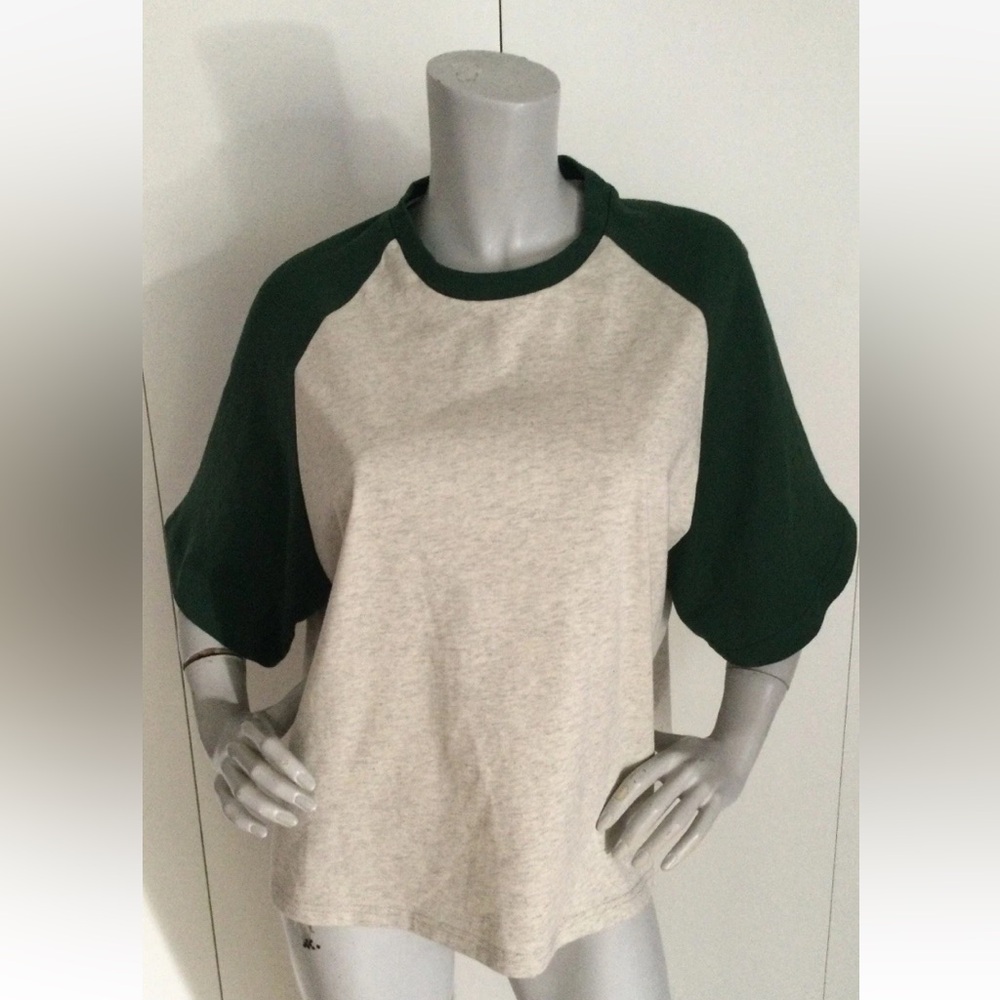 Sampson & Taylor Crop Box Raglan Emerald T-Shirt Size S